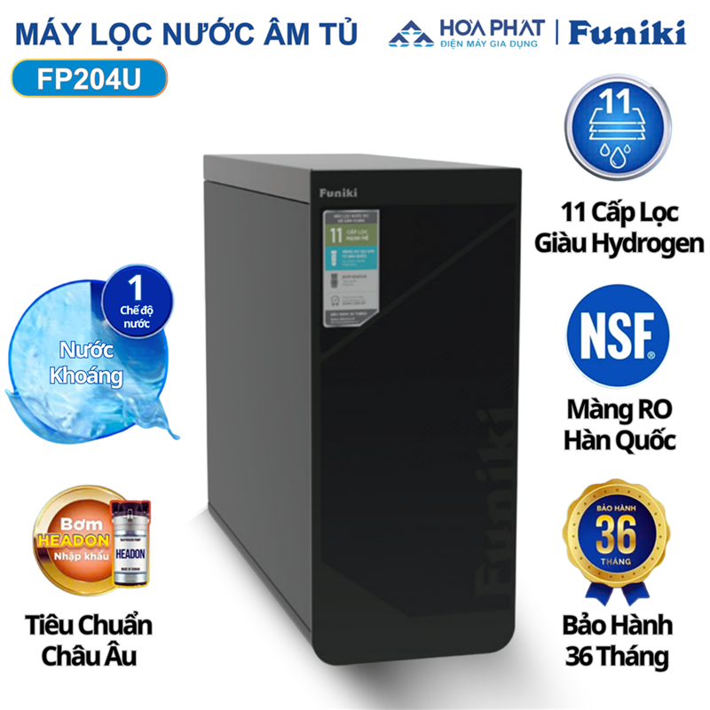 Máy lọc nước RO để gầm Funiki FP204U, 11 lõi