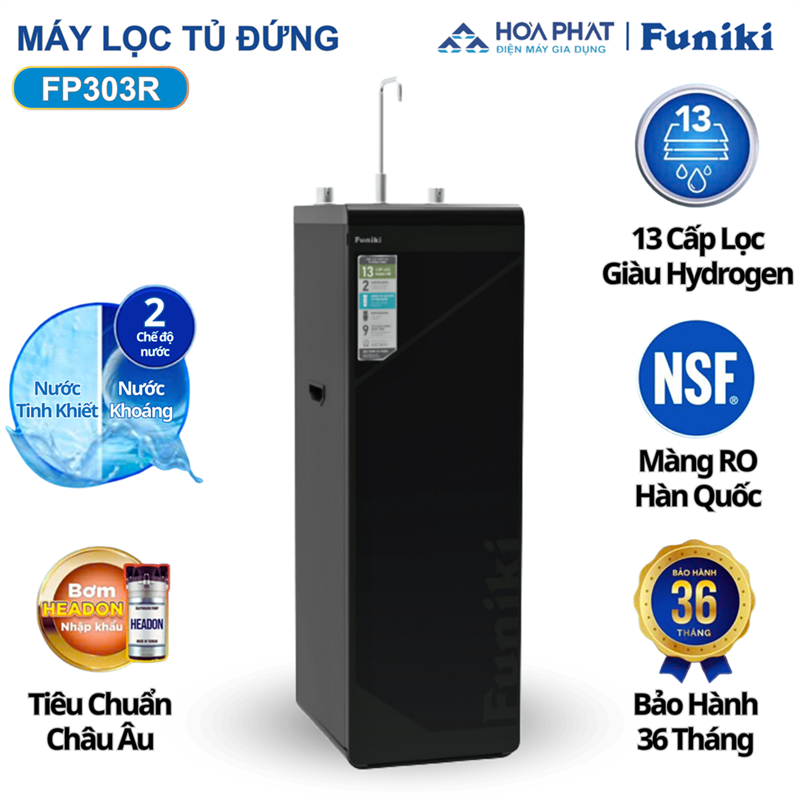Máy lọc nước RO tủ đứng Funiki FP303R, 13 lõi