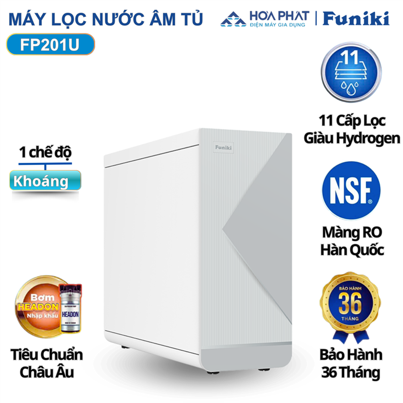 Máy lọc nước RO để gầm Funiki FP201U, 11 lõi