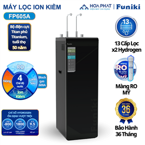 Máy lọc nước Hydrogen Ion Kiềm nóng lạnh Funiki FP605A, 13 lõi